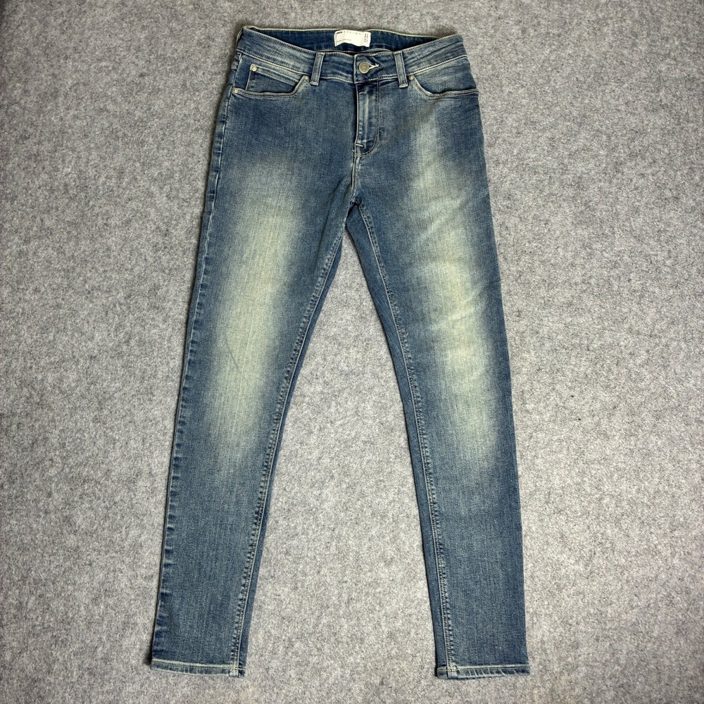 ASOS DESIGN Womens W27xL27 Skinny Slim Fit Jeans Blue Medium Wash Denim Pants